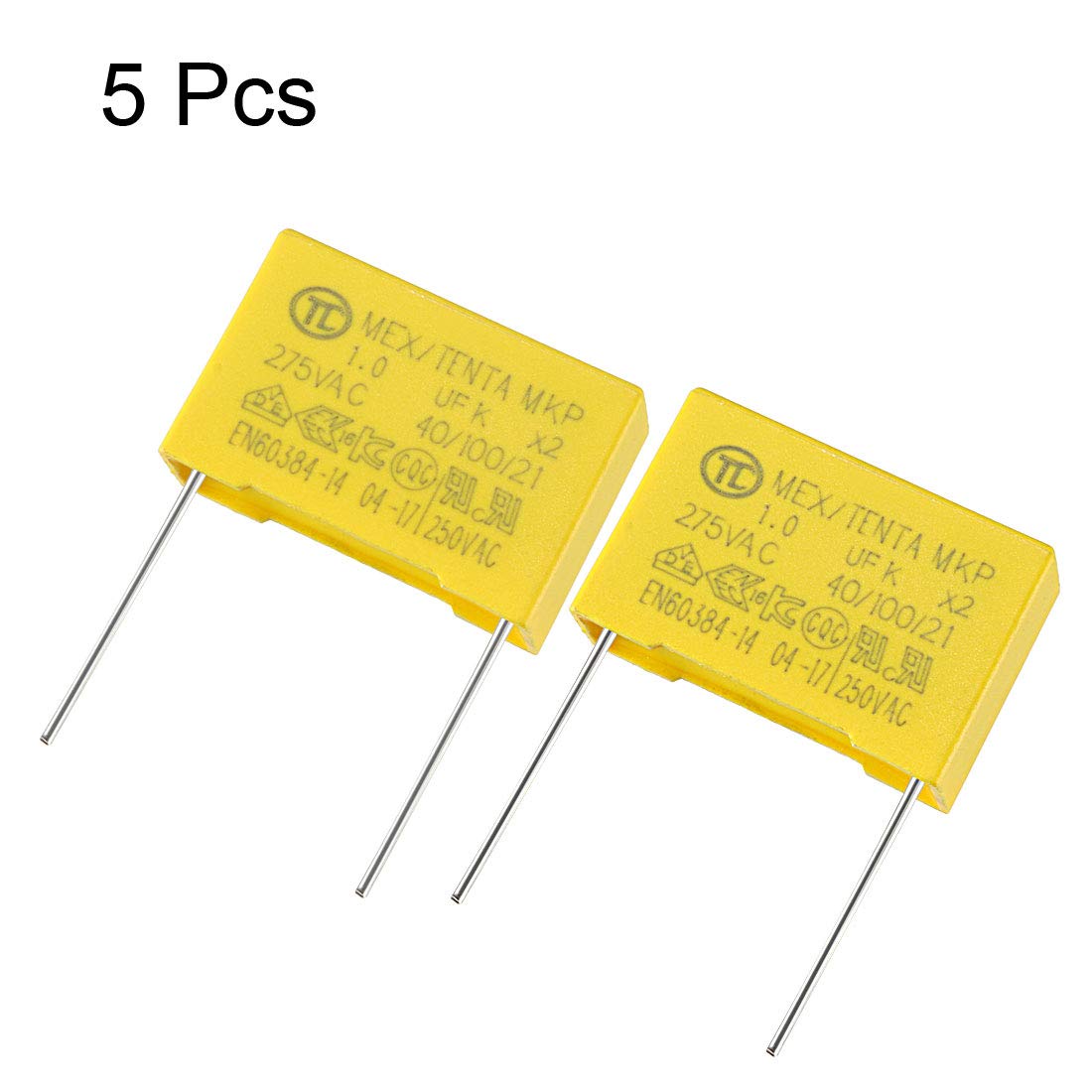 uxcell Safety Capacitor Polypropylene Film 1uF 275VAC X2 MKP